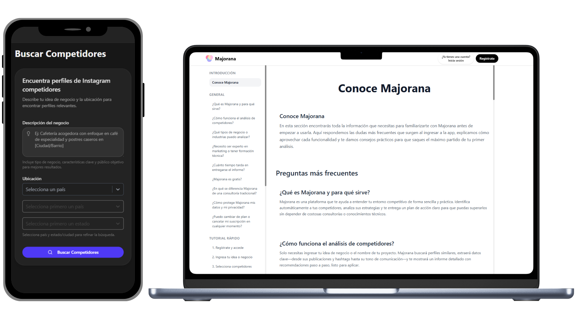 Majorana accesible en computadora y celular