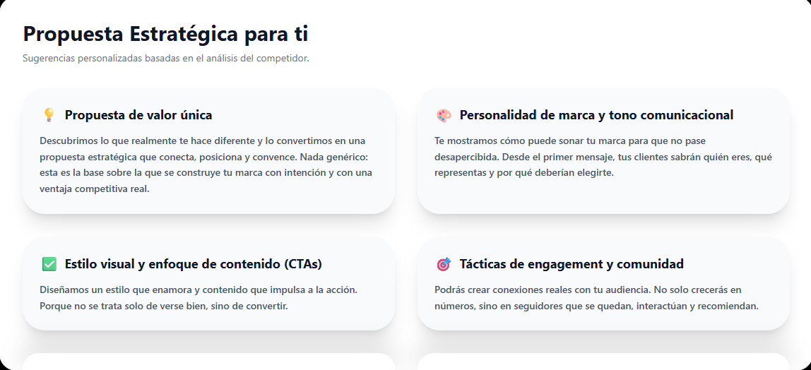 Propuestas estratégicas accionables